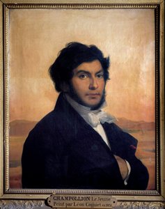 Ritratto di Jean-François Champollion (1790-1832), egittologo francese, decifratore dei geroglifici