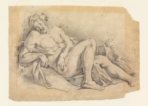 Disegno, Bacco che dorme (dopo Poussin), 1886-92 da Leon Dabo