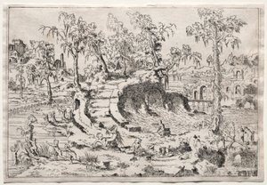 Paesaggio con putti da Leon Davent
