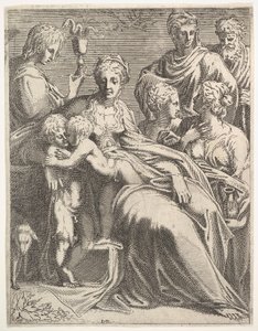 Vergine con Bambino e santi, ca. 1550-56 da Leon Davent