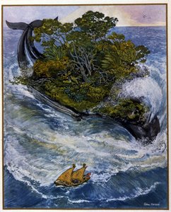 Le avventure di Sinbad il marinaio. Dai Racconti delle 1001 Notti (Racconti delle Mille e una Notte). Illustrazione di Léon Carré (1878-1942) da Leon Georges Carre