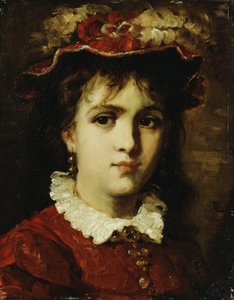 Ritratto di una giovane ragazza, 1876 da Leon Joseph Florentin Bonnat