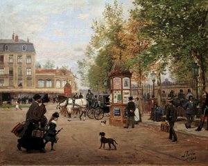 La Place de la Gare a Nancy nel 1887 da Leon Joseph Voirin