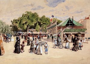 La passeggiata alla fiera da Leon Joseph Voirin