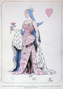 La Castiglione vestita come la Regina di Cuori per un ballo al Ministero degli Esteri a Parigi