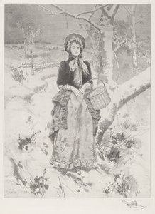 Ragazza in Costume da Contadina da Leon Moran