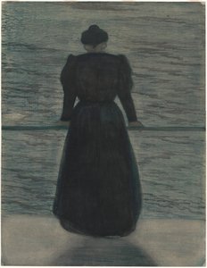 Donna in riva al mare