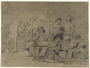Pietro rinnega Cristo da Leonaert Bramer