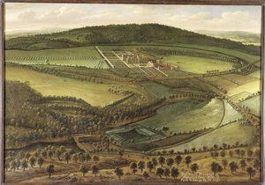 Il prospetto nord di Hampton Court, c.1699 da Leonard Knyff