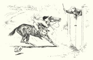 Un uomo andò a caccia a Reigate e desiderava saltare un cancello alto da Leonard Leslie Brooke