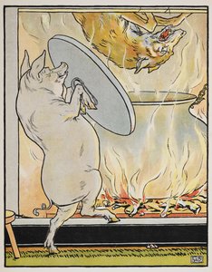 Illustrazione per la fiaba "I tre porcellini"