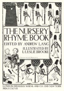 Illustrazione del frontespizio per Il Libro delle Filastrocche a cura di Andrew Lang (incisione) da Leonard Leslie Brooke
