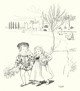Al mercato, al mercato, per comprare un panino alla prugna (incisione) da Leonard Leslie Brooke