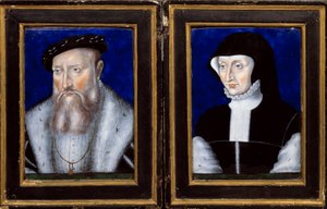 Ritratto di Claude de Lorraine (1496-1550), Duca di Guisa e Antoinette di Bourbon Vendome (1494-1583), sua moglie da Leonard Limosin