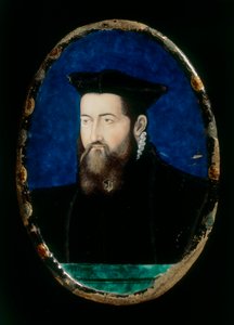 Ritratto di Prelato, opera in maiolica di Leonardo Limosin conservata nel Museo Nazionale del Bargello, Firenze