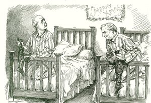 Arthur Balfour, Conservatore, e Herbert Asquith, Liberale, con le loro calze di Natale. Nelle elezioni generali del dicembre 1910 nessuno aveva la maggioranza assoluta. Asquith riuscì a formare un governo in coalizione con il Partito Nazionale Irlandese. L da Leonard Raven Hill