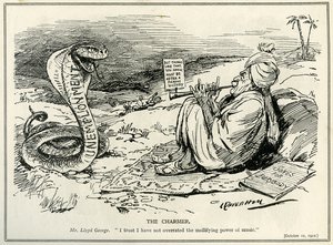 Lloyd George che incanta il serpente della disoccupazione, 1921