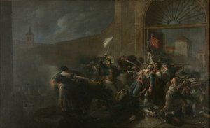 La morte di Daoíz nel Campo di Artiglieria di Monteleón da Leonardo Alenza