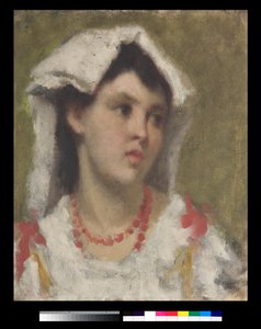 Ritratto di una giovane donna di Ciociaria, 1877 da Leonardo Bazzaro