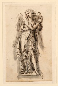 Progetto per scultura, angelo in adorazione da Leonardo Scaglia