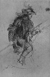 Un giovane a cavallo, c1480 1945 da Leonardo da Vinci