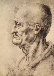 Un uomo di profilo da Leonardo da Vinci