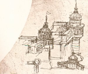 Architettura per castelli, c. 1472-c. 1519, 1883 da Leonardo da Vinci
