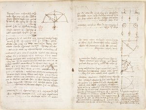 Note e diagramma sulla meccanica da Leonardo da Vinci