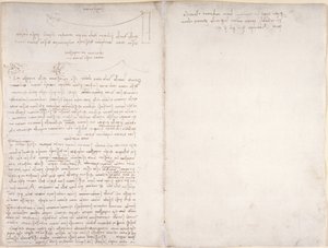 Arundel 263, f.166v, f.163 Note e diagrammi sul volo degli uccelli, dal 