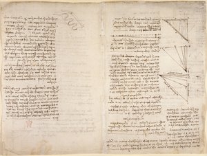 Arundel 263, f.216v, f.217 Note e schizzi dal 