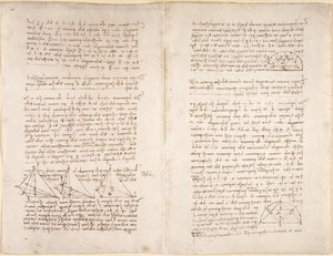 Arundel 263, f.218v, f.215 Note e diagrammi dal 