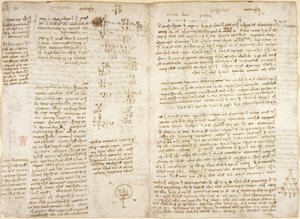 Note, calcoli matematici e diagramma intitolato 