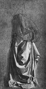 Calco di drappeggio per una figura in piedi, c1470 1945 da Leonardo da Vinci