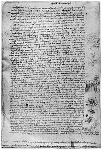 Descrizione del grande diluvio, fine 15° secolo o inizio 16° secolo da Leonardo da Vinci