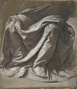Drappeggio per una figura seduta, ca 1478 da Leonardo da Vinci