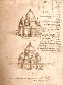 Disegno di chiese, c1472-c1519 da Leonardo da Vinci