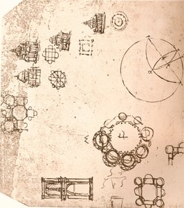 Disegno di architettura ecclesiastica, c1472-c1519 1883 da Leonardo da Vinci