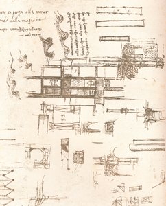 Disegno di progetti per castelli e ville da Leonardo da Vinci