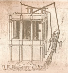 Disegno di progetti per castelli e ville, c1472-c1519 1883 da Leonardo da Vinci