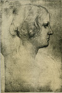 Testa di profilo femminile