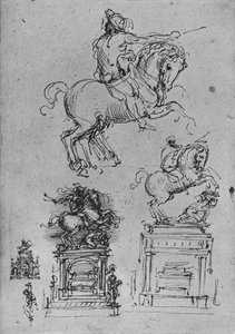 Quattro studi per un monumento equestre, c1480 1945