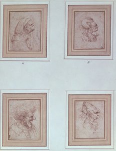 Quattro caricature da Leonardo da Vinci