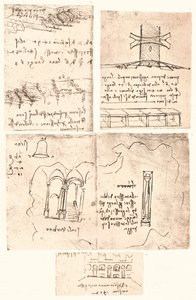 Quattro disegni topografici, c. 1472-1519, 1883 da Leonardo da Vinci