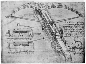 Balestra gigante, 1480-1485 1954 da Leonardo da Vinci