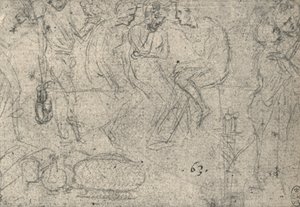Gruppo di figure in conversazione da Leonardo da Vinci