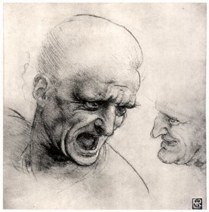 Teste di guerrieri da Leonardo da Vinci