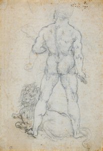Ercole e il leone di Nemea, c. 1506-08 da Leonardo da Vinci