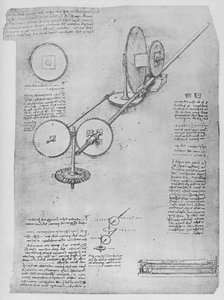 Macchina per modellare aste di ferro per la fabbricazione di cannoni da Leonardo da Vinci