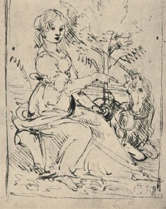 Fanciulla con un unicorno da Leonardo da Vinci