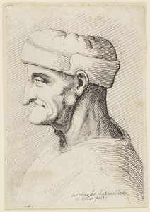 Il vecchio con il berretto da Leonardo da Vinci